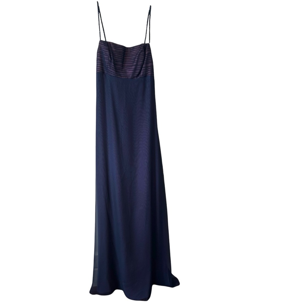 Jim Hjelm Vintage Women's‎ Navy Chiffon Formal Dress in Size 8